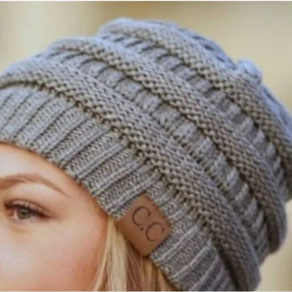 C.C Charcoal Knit Beanie